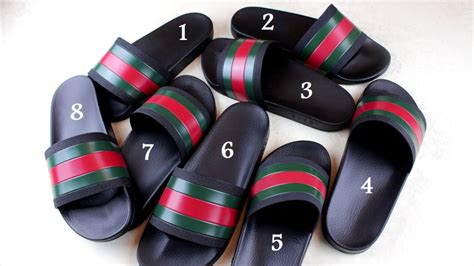 faux gucci flip flops